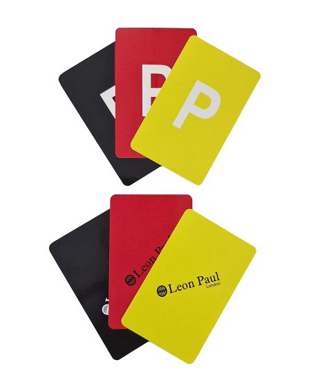 Obmann Karten 3er Set (Gelb, Rot und Schwarz)